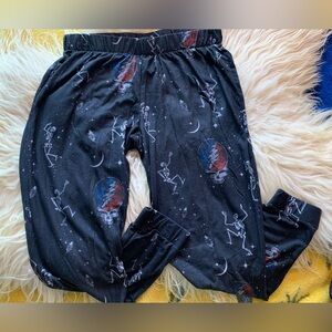 Grateful Dead Joggers comfy pants size large steal your face print